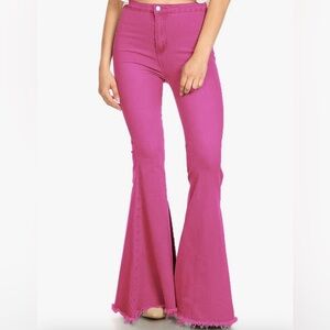 Anna-Kaci Women's Fashion High Waist Long Denim Bell Bottom Jeans Flared Pants